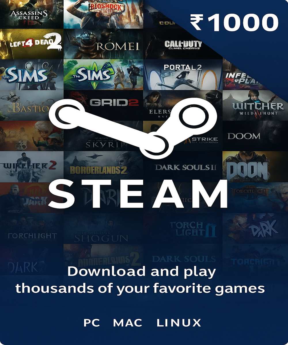 Steam Wallet INR 1000 activation key
