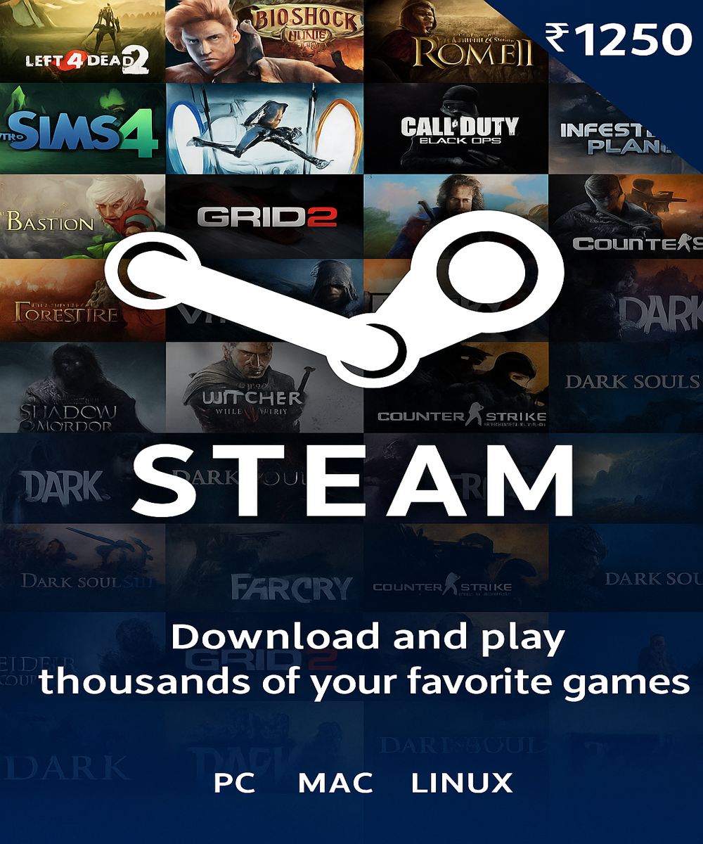 Steam Wallet INR 1250 activation key