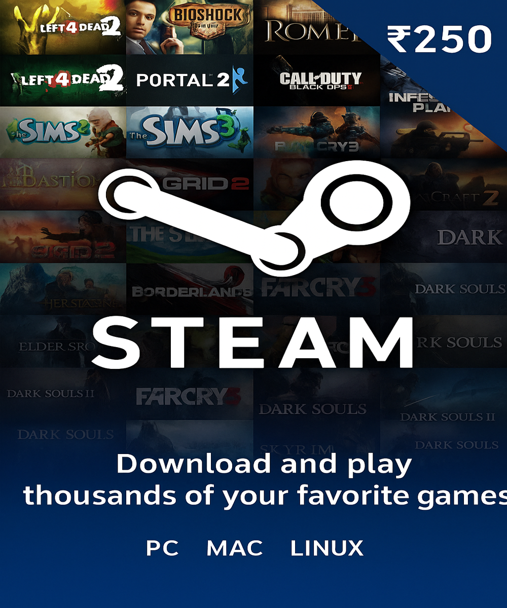 Steam Wallet INR 250 activation key
