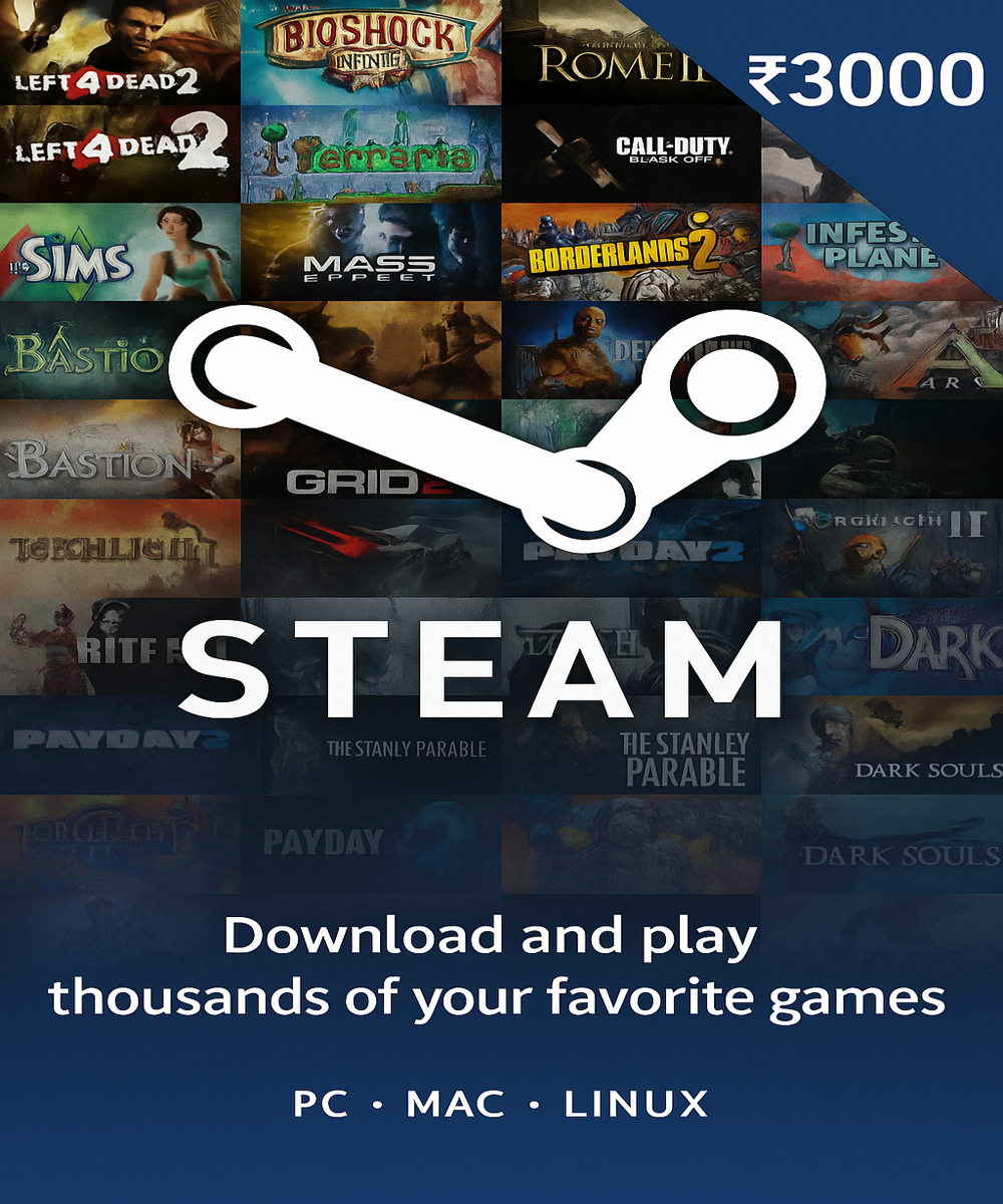 Steam Wallet INR 3000 activation key