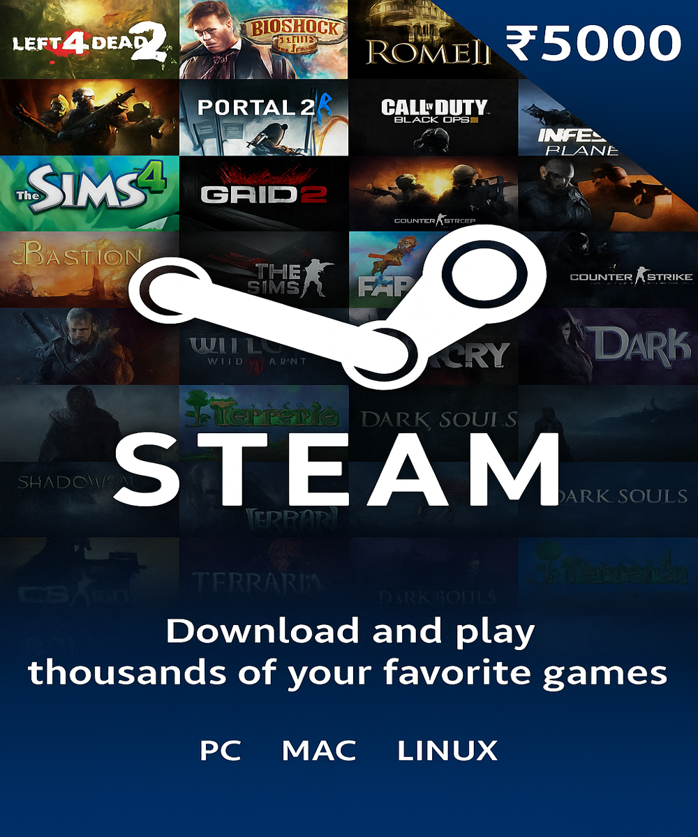 Steam Wallet INR 5000 activation key
