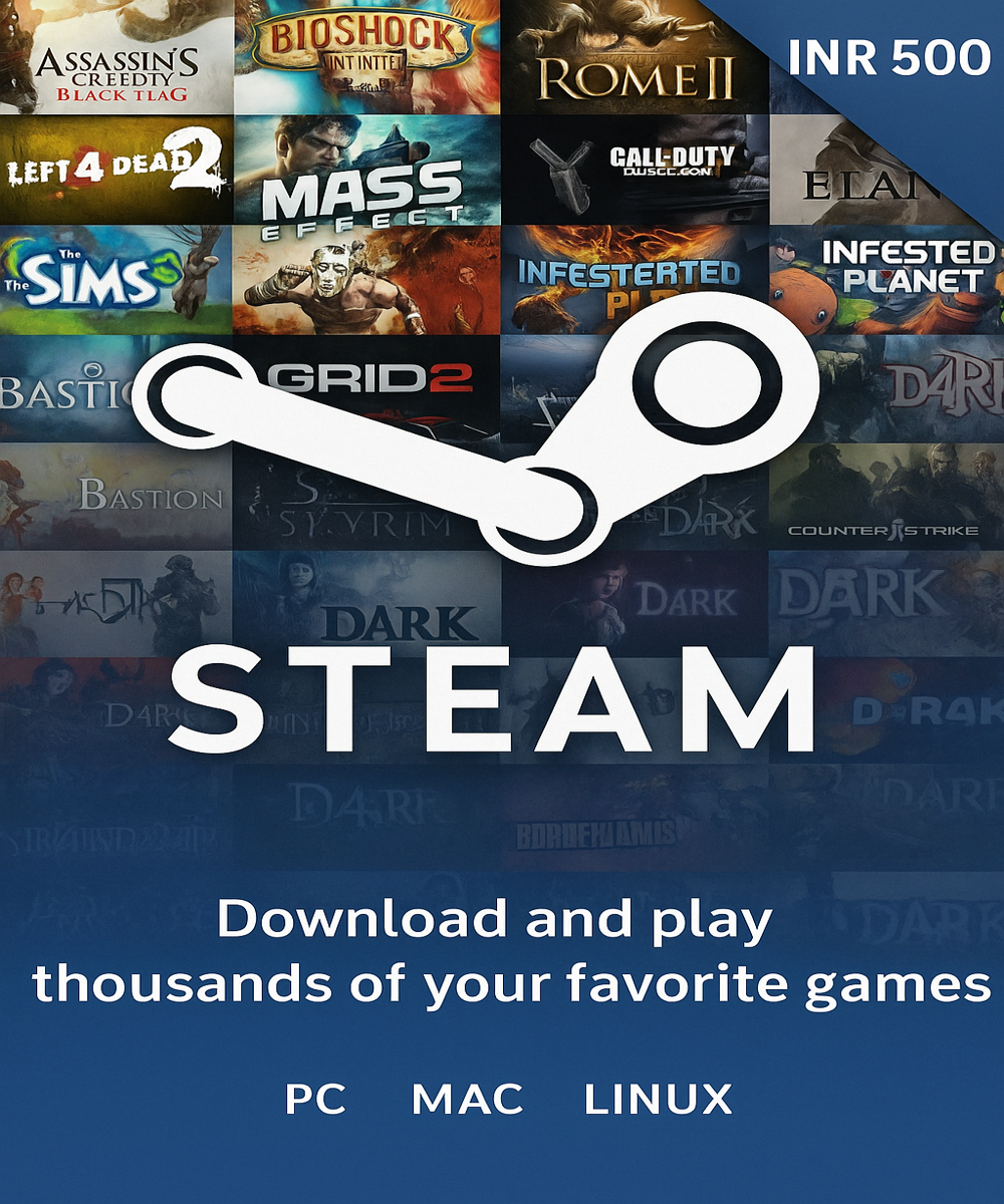 Steam Wallet INR 500 activation key