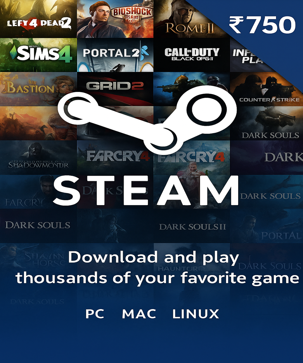 Steam Wallet INR 750 activation key