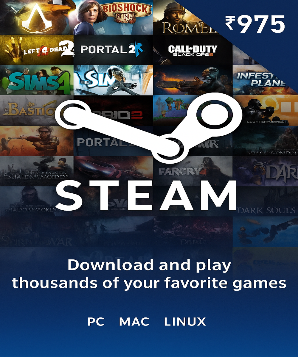 Steam Wallet INR 975 activation key